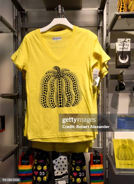 Among the items for sale in the gift shop at the Hirshhorn Museum and Sculpture Garden in Washington, D.C., are T-shirts imprinted with a image of a...