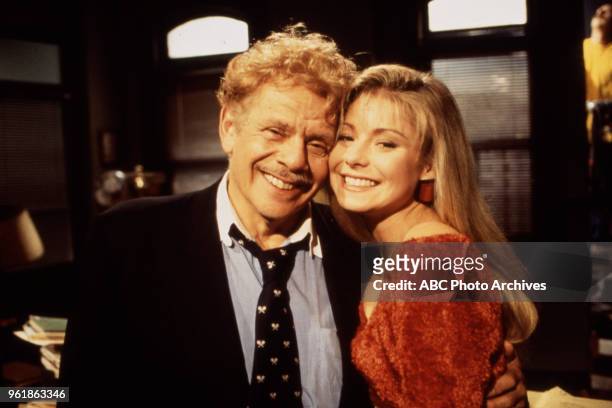 Jerry Stiller, Kelly Ripa appearing on Disney General Entertainment Content via Getty Images's 'All My Children'.
