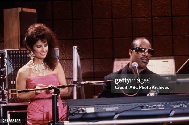 Susan Lucci, Stevie Wonder appearing on Disney General Entertainment Content via Getty Images's 'All My Children'.