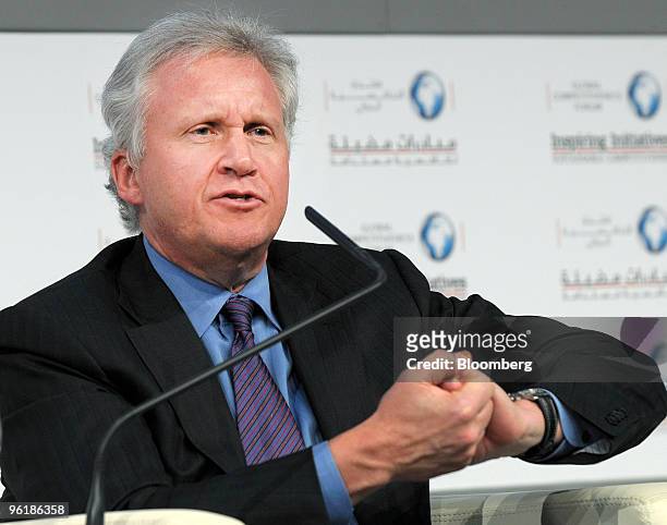 Jeffrey Immelt, chief executive officer of General Electric Co., speaks at the Global Competitiveness Forum in Riyadh, Saudi Arabia, on Tuesday, Jan....