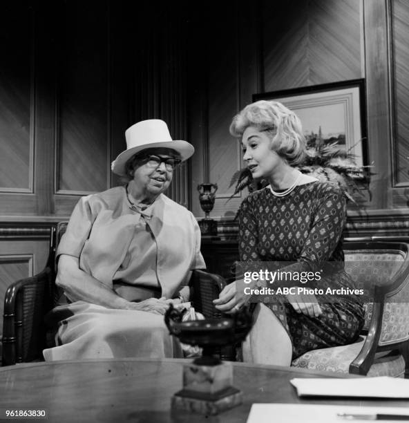 Eleanor Roosevelt, Lisa Howard on Disney General Entertainment Content via Getty Images's 'Issues and Answers' program.