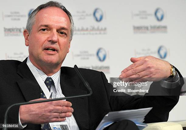 Paul Polman, chief executive officer of Unilever Plc., speaks at the Global Competitiveness Forum in Riyadh, Saudi Arabia, on Tuesday, Jan. 26, 2010....