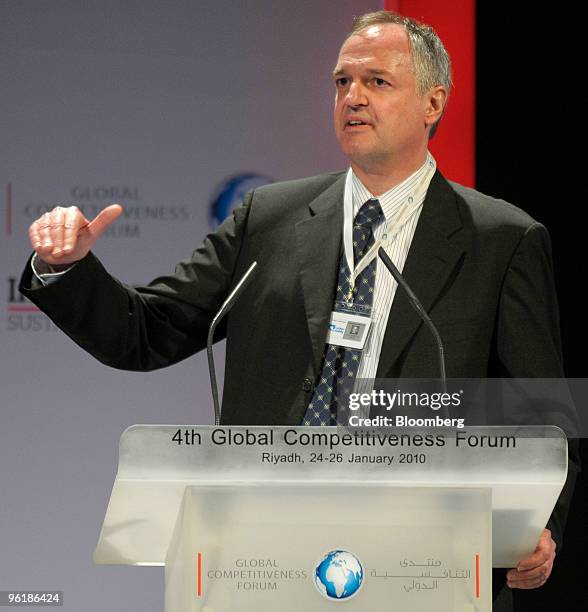 Paul Polman, chief executive officer of Unilever Plc., speaks at the Global Competitiveness Forum in Riyadh, Saudi Arabia, on Tuesday, Jan. 26, 2010....