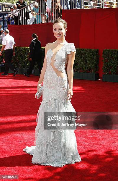 Actress Olivia Wilde arrives at the 61st Annual Primetime Emmy Awards at the Nokia Theatre L.A. Live on September 20, 2009 in Los Angeles, California.