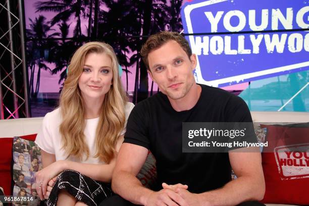 May 23: Natalie Dormer and Ed Skrein at the Young Hollywood Studio on May 23, 2018 in Los Angeles, California.