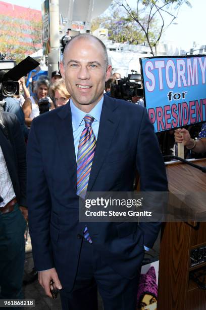 Michael Avenatti attends Stormy Daniels receives a City Proclamation and Key to the city of West Hollywood at Chi Chi LaRue's on May 23, 2018 in West...