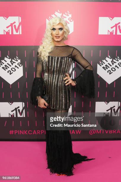 Aretuza attends the MTV MIAW 2018 at Citibank Hall on May 23, 2018 in Sao Paulo, Brazil.