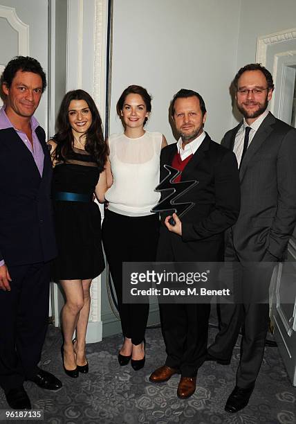 Cast of A Streetcar Named Desire Dominic West, Rachel Weisz, Ruth Wilson, Rob Ashford and Elliott Cowan pose with their Best Theatre Award at the...