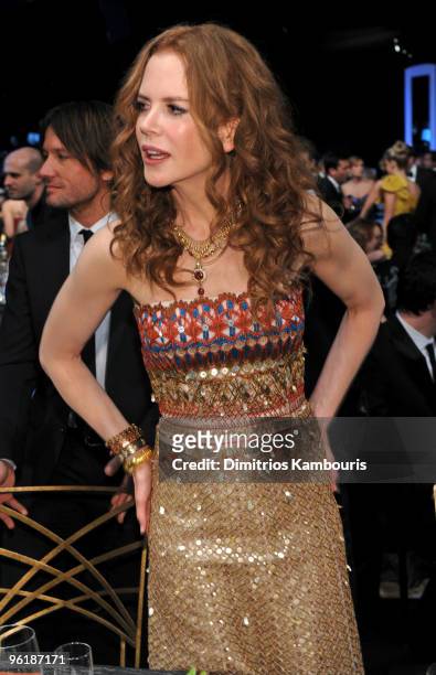 Actress Nicole Kidman attends the TNT/TBS broadcast of the 16th Annual Screen Actors Guild Awards at the Shrine Auditorium on January 23, 2010 in Los...