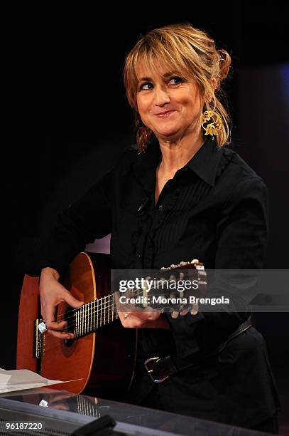 Luciana Littizzettois a guest on the Italian tv show " Che tempo che fa" on January 25 , 2009. In Milan, Italy.