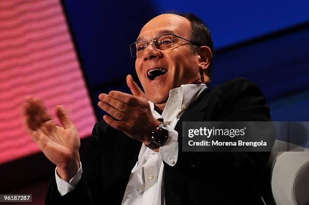 Carlo Verdone during "Che tempo che fa" on January 17, 2009 in Milan, Italy.