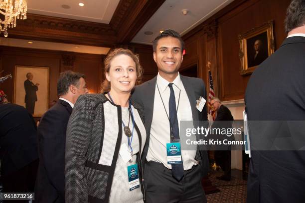 National Association of Music Merchant volunteers attend a reception during Save The Music Foundation Day Of Music Education Advocacy in the U.S....