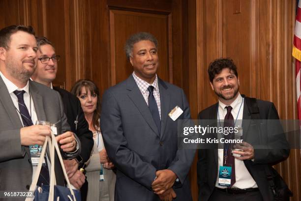 Baseball legend and musician Bernie Williams attends a reception during Save The Music Foundation Day Of Music Education Advocacy in the U.S. Capitol...