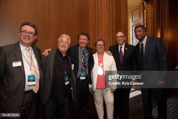 National Association of Music Merchant volunteer Chris Martin, CEO of Martin Guitar, Robin Walenta, Rep. David Roe and baseball legend and musician...