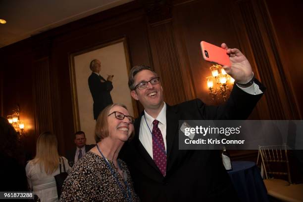 National Association of Music Merchant volunteers attend a reception during Save The Music Foundation Day Of Music Education Advocacy in the U.S....