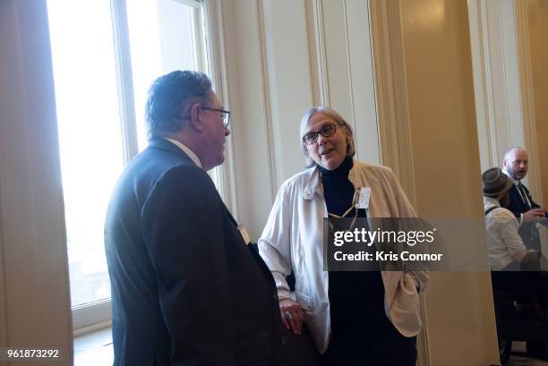 Foundation's Government Relations Director Mary Luerson and volunteer attend a reception during Save The Music Foundation Day Of Music Education...