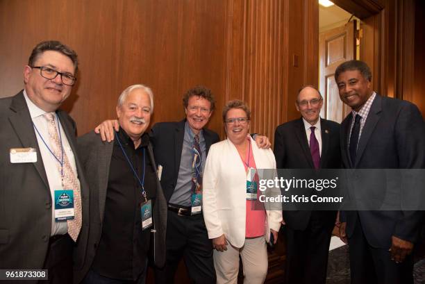 National Association of Music Merchant volunteer Chris Martin, CEO of Martin Guitar, Robin Walenta, Rep. David Roe and baseball legend and musician...