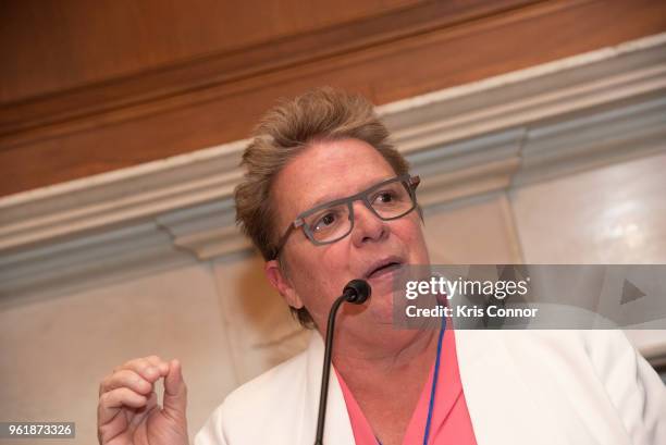 National Association of Music Merchant volunteer Robin Walenta attends a reception during Save The Music Foundation Day Of Music Education Advocacy...