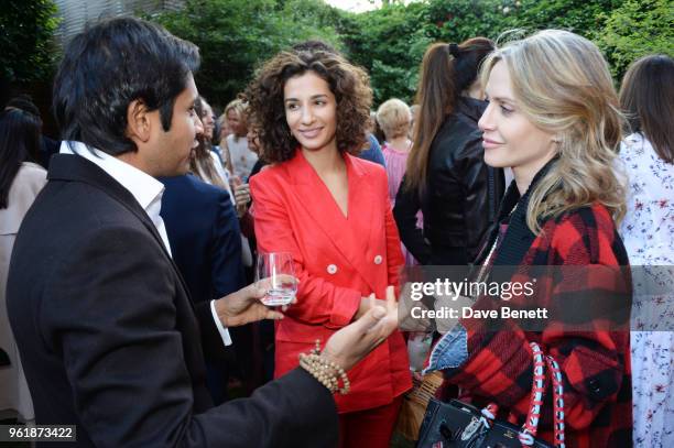 Aditya Mittal, Pia Stanchina and Maddalena Mincione attend the 2018 BFC Fashion Trust grant recipients announcement hosted by Megha Mittal on May 23,...