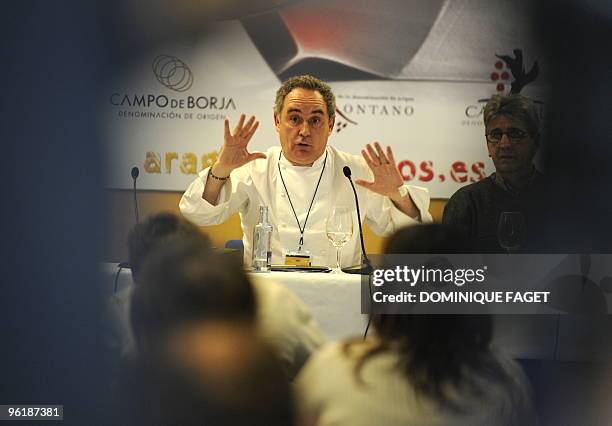 Spanish chef Ferran Adria gives a press conference at Madrid Fusion, the annual international culinary conference focussing on the cutting-edge in...