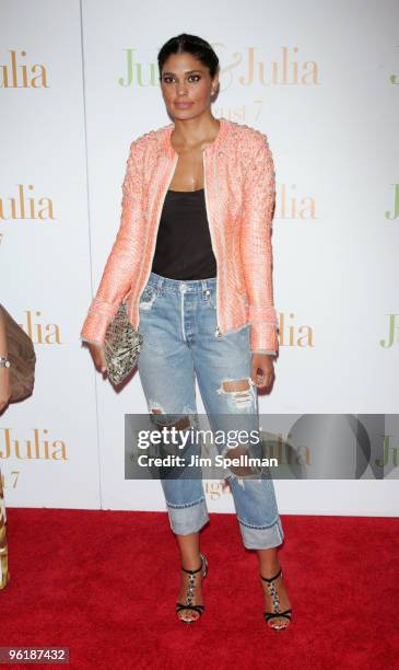 Designer Rachel Roy attends the "Julie & Julia" premiere at the Ziegfeld Theatre on July 30, 2009 in New York City.