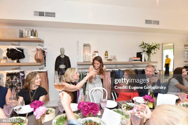 Pat Johnson, Katie Warner Johnson, Susan Lucci, and Helmut Huber attend the Carbon 38 And Hamptons Magazine Private Dinner on May 23, 2018 in...