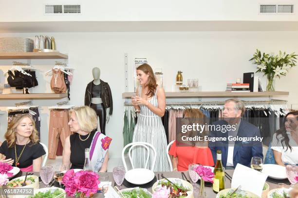 Pat Johnson, Katie Warner Johnson, Susan Lucci, and Helmut Huber attend the Carbon 38 And Hamptons Magazine Private Dinner on May 23, 2018 in...