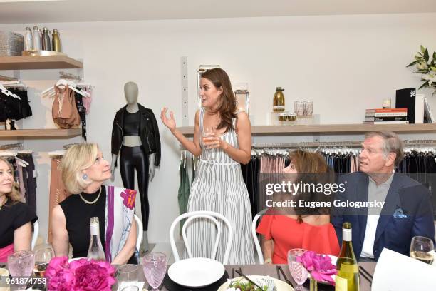 Pat Johnson, Katie Warner Johnson, Susan Lucci, and Helmut Huber attend the Carbon 38 And Hamptons Magazine Private Dinner on May 23, 2018 in...