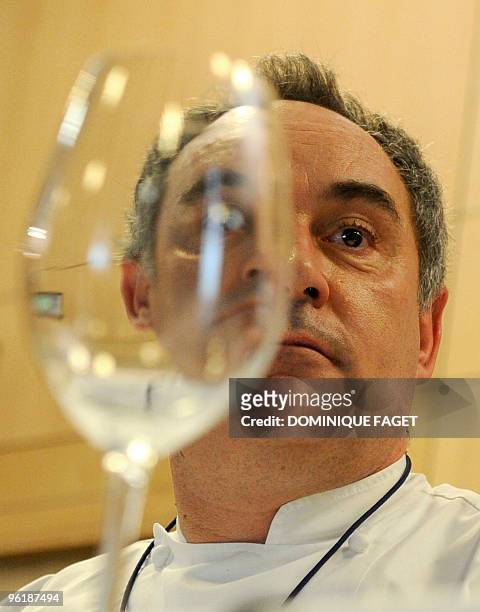 Spanish chef Ferran Adria gives a press conference at Madrid Fusion, the annual international culinary conference focussing on the cutting-edge in...