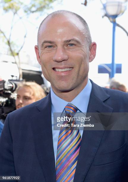 Adult film star Stormy Daniels' attorney Michael Avenatti attends a ceremony as Daniels receives a key to the city of West Hollywood at Chi Chi...