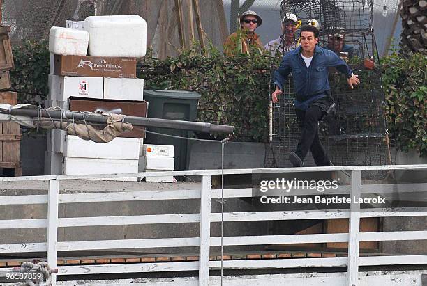 Tom Cruise on location for "Knight and Day" on January 25, 2010 in Los Angeles, California.