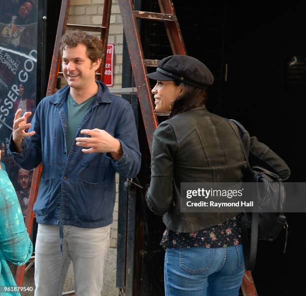 Actress Rosario Dawson and Joshua Jackson are seen outside in midtown on May 22, 2018 in New York City.