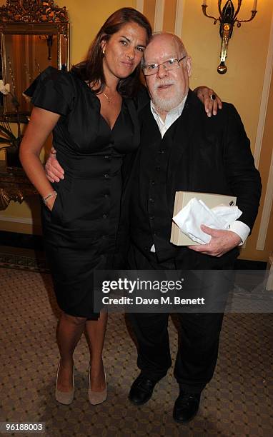 Tracey Emin and Sir Peter Hall attend the South Bank Show Awards, at The Dorchester on January 26, 2010 in London, England.