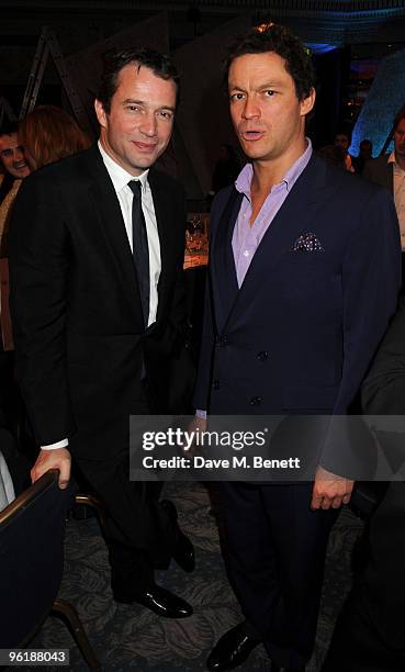 James Purefoy and Dominic West attend the South Bank Show Awards, at The Dorchester on January 26, 2010 in London, England.