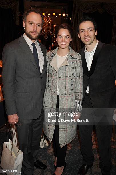 Elliot Cowan, Ruth Wilson and Ralf Little attend the South Bank Show Awards, at The Dorchester on January 26, 2010 in London, England.