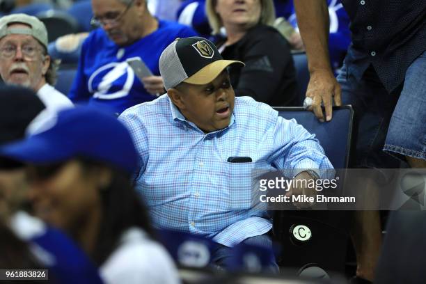 Actor Emmanuel Lewis attends Game Seven of the Eastern Conference Finals between the Washington Capitals and the Tampa Bay Lightning during the 2018...