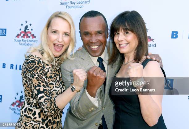 Daisy Lang, Sugar Ray Leonard and Ann Marie Newman attend the Sugar Ray Leonard Foundation 9th Annual "Big Fighters, Big Cause" Charity Boxing Night...