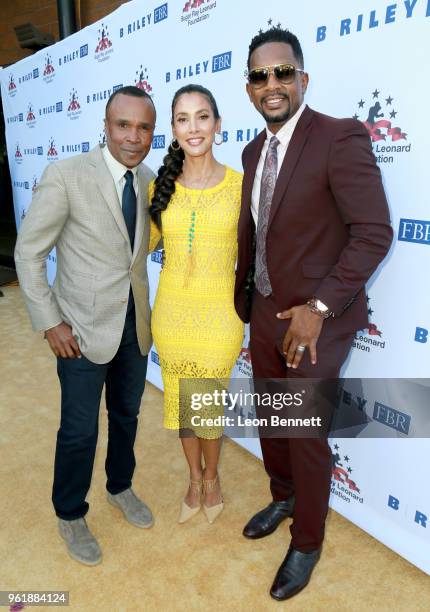 Sugar Ray Leonard, Kristen Bellamy and Bill Bellamy attend the Sugar Ray Leonard Foundation 9th Annual "Big Fighters, Big Cause" Charity Boxing Night...