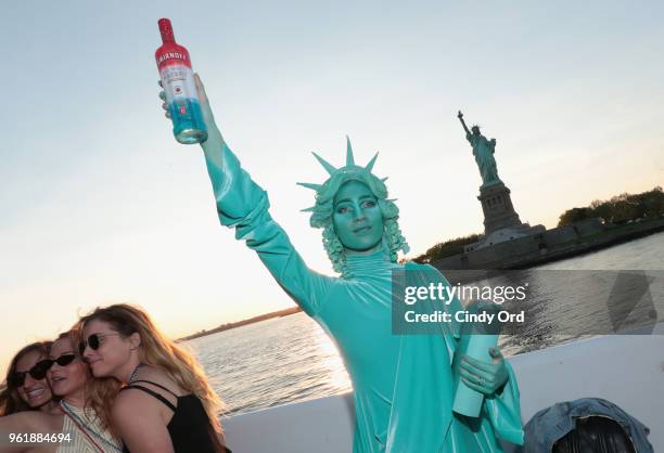 Smirnoff Red, White & Berry embodies the drink of the summer ahead of Memorial Day Weekend with a boat party on May 23, 2018 in New York City.