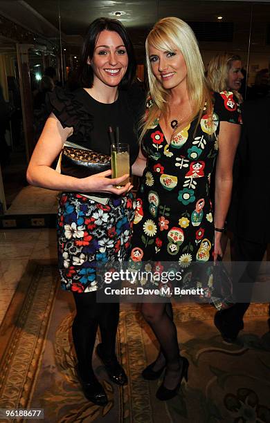 Suranne Jones and Nancy Sorrell attend the South Bank Show Awards, at The Dorchester on January 26, 2010 in London, England.