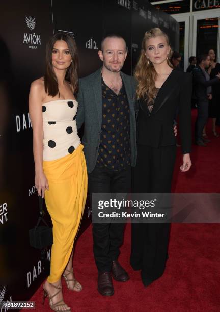 Emily Ratajkowski, Anthony Byrne and Natalie Dormer attend the premiere of Vertical Entertainment's "In Darkness" at ArcLight Hollywood on May 23,...