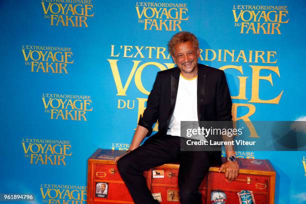 Abel Jafri attends "L'Extraordinaire Voyage du Fakir" Paris Premiere at Publicis Champs Elysees on May 23, 2018 in Paris, France.