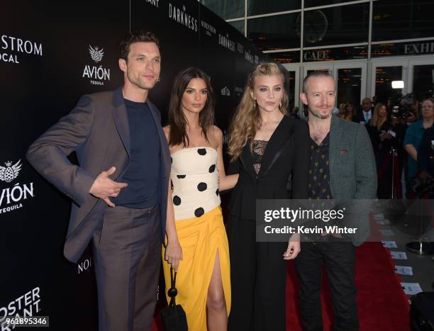 Ed Skrein, Emily Ratajkowski, Natalie Dormer and Anthony Byrne attend the premiere of Vertical Entertainment's "In Darkness" at ArcLight Hollywood on...