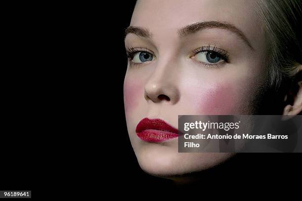 Models pose at the Josephus Thimister Haute-Couture fashion show during Paris Fashion Week Spring/Summer 2010 at the Palais De Tokyo on January 24,...