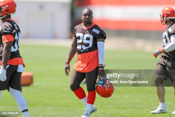 Cleveland Browns running back Duke Johnson Jr. Participates in drills during the Cleveland Browns OTA at the Cleveland Browns Training Facility in...