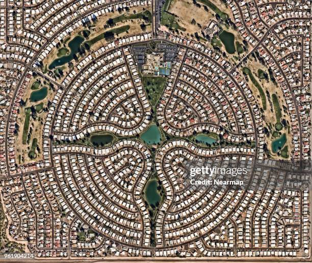 residental area in phoenix, arizona, usa - chandler arizona stock pictures, royalty-free photos & images