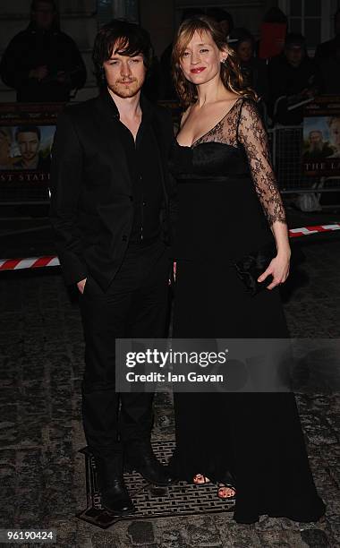 Actor James McAvoy and actress wife Anne-Marie Duff attend the UK premiere of The Last Station at the Curzon Mayfair on January 26, 2010 in London,...