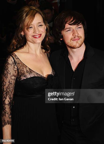 Actor James McAvoy and actress wife Anne-Marie Duff attend the UK premiere of The Last Station at the Curzon Mayfair on January 26, 2010 in London,...