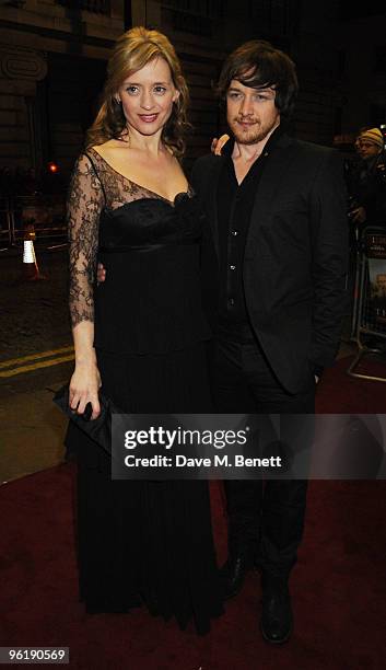 Anne-Marie Duff and James McAvoy attend the UK film premiere of 'The Last Station' at The Curzon Cinema Mayfair on January 26, 2010 in London,...