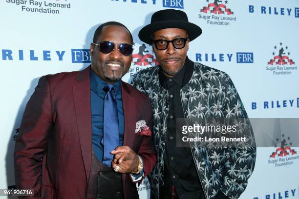 Johnny Gill and Arsenio Hall attend the Sugar Ray Leonard Foundation 9th Annual "Big Fighters, Big Cause" Charity Boxing Night presented by B. Riley...